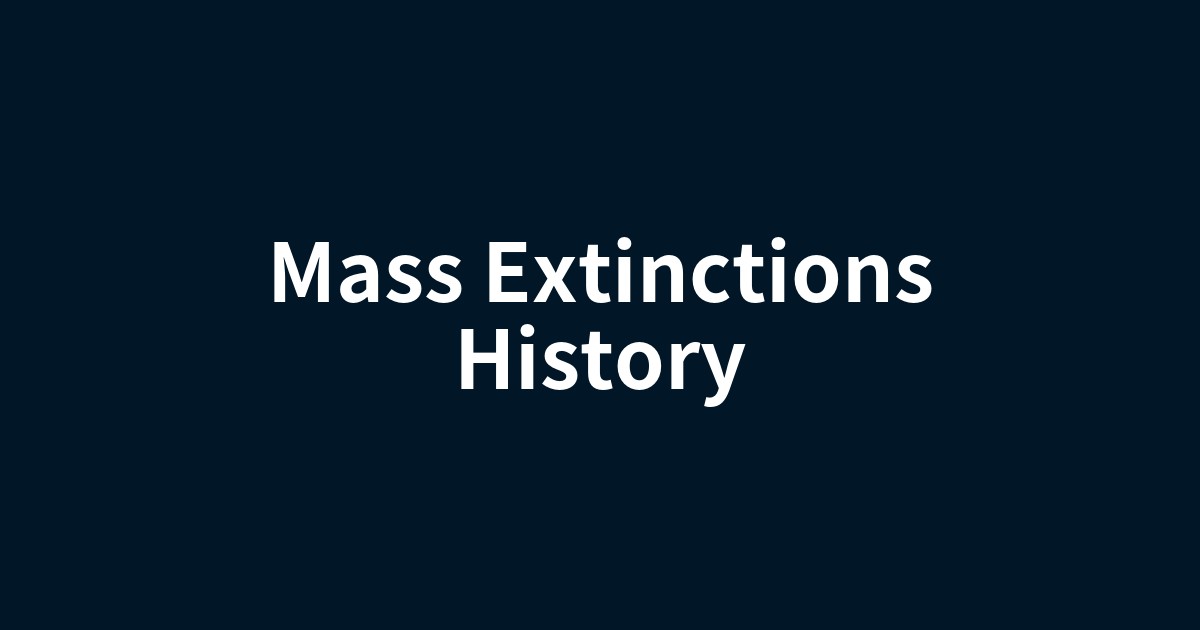 化石から辿る、地球生命5度の大量絶滅の歴史